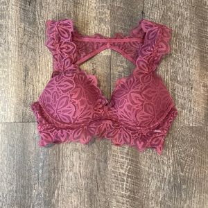 Pink lace bralette